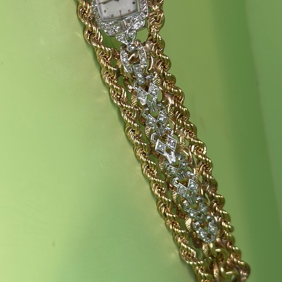 Platinum Diamond Watch 1938 Custom Made 87 Years Ago! Perfect condition. - Picture 5 of 11